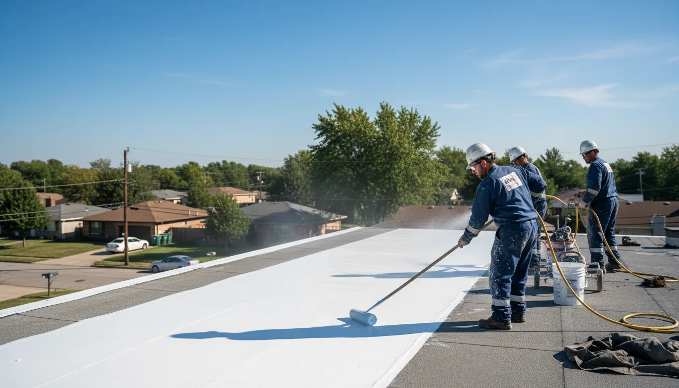 Commercial roof coating in Roscoe, PA near me